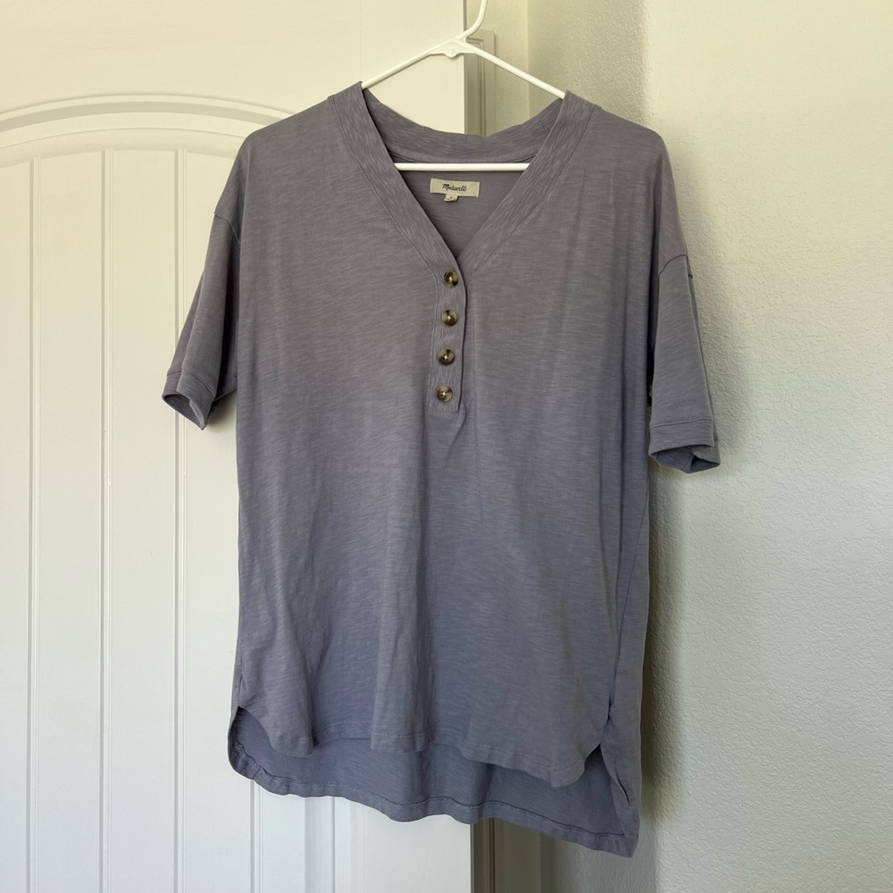 Purple Henley Tee